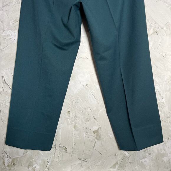 NWOT Jucca 365 Cigarette Pants High Rise Elastic Waist SIZE L TG 48 Teal Italy - Picture 11 of 11